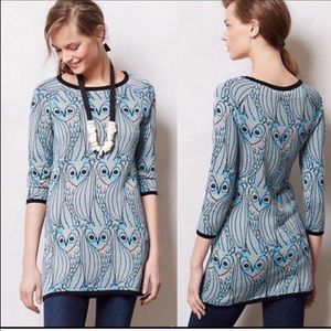 Anthropologie HWR Owl Sweater Tunic